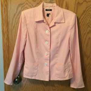 Chaps - Pink Linen Blazer Jacket
